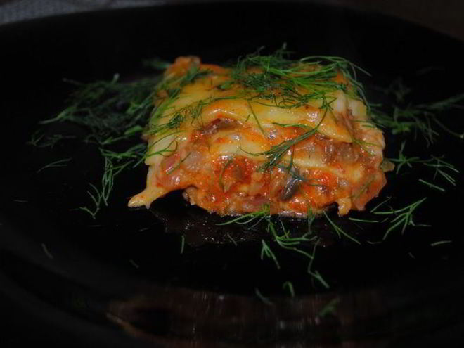 Рецепт овощной лазанья для самых маленьких