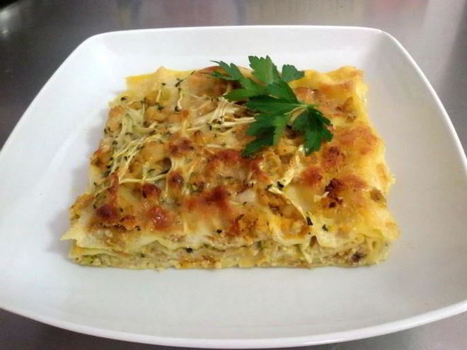 Рецепт рыбной лазанья с рыбой pescatore