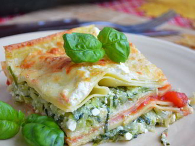 Рецепт сливочной лазанья с кабачком