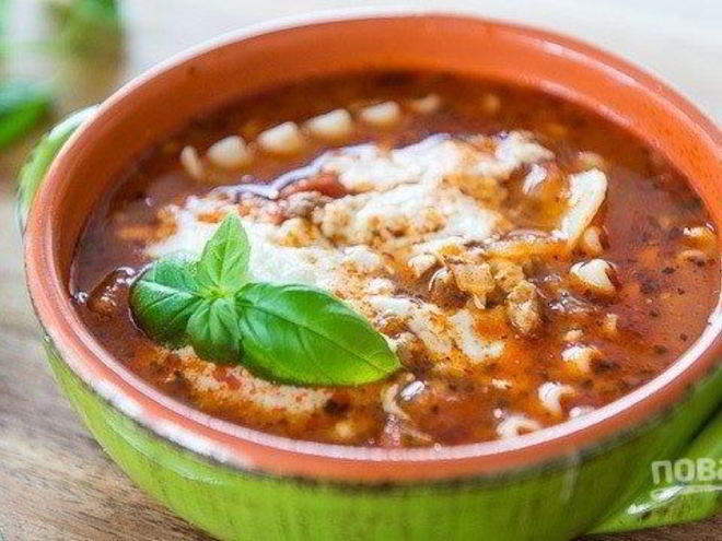 Рецепт супа-лазаний