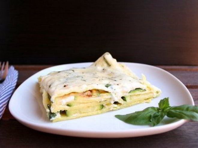 Рецепт вегетарианской лазанья с цуккини и сыром