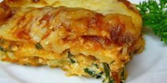 Вегетарианская лазанья со шпинатом