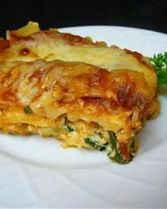 Вегетарианская лазанья со шпинатом