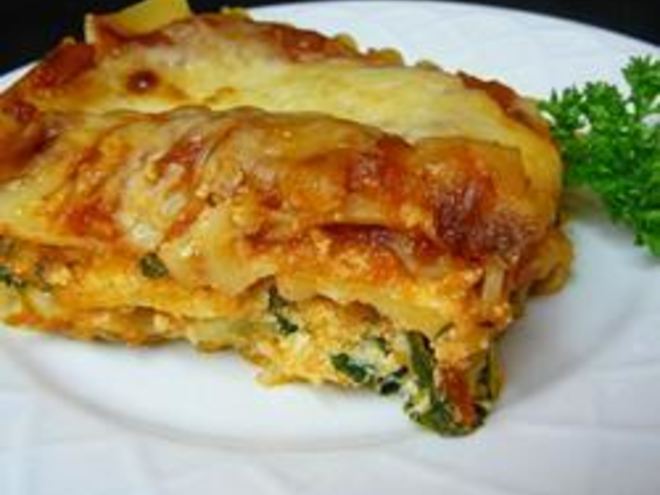 Рецепт вегетарианской лазанья со шпинатом
