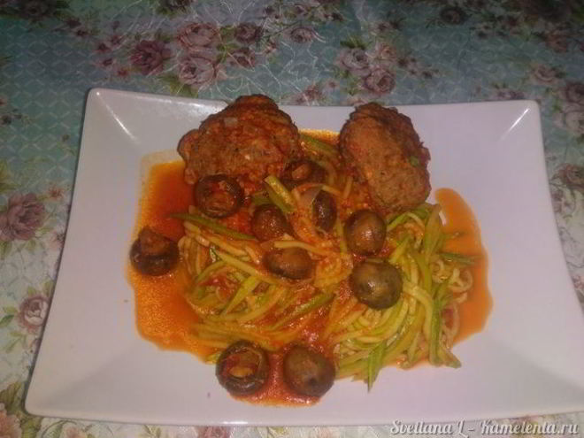 Рецепт диетической пасты из цукини