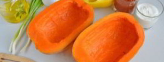 фаршированная тыква-спагетти курицей. Шаг 2