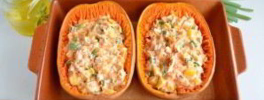 фаршированная тыква-спагетти курицей. Шаг 6