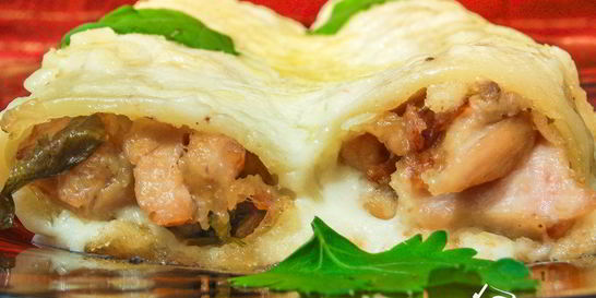 Каннеллони с курицей и грибами