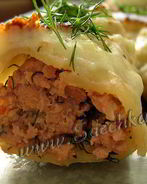 Каннеллони с рыбой и зеленью