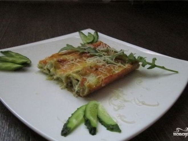 Рецепт каннеллонь с творогом и сыром