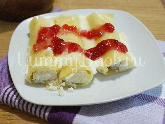 Рецепт каннеллонь с творогом