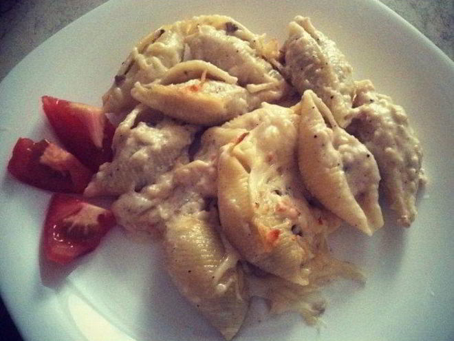 Рецепт кончильонь, фаршированных курицей и грибами