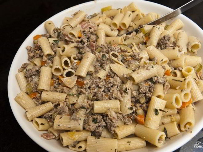 Рецепт макарон болоньезе