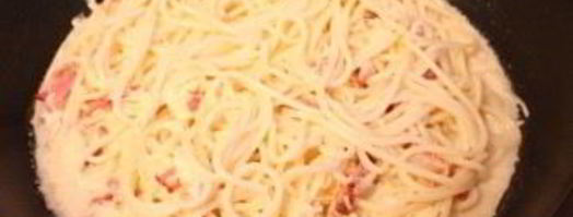 макароны под соусом карбонара. Шаг 8