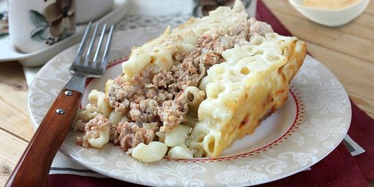 Макароны рожки с фаршем в духовке