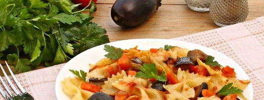 макароны с баклажанами и помидорами. Шаг 12