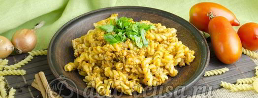 макароны с фаршем и корицей. Шаг 11