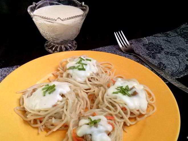 Рецепт макарон с фаршем под соусом бешамель