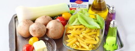 макароны с грибами в сливочном соусе. Шаг 3