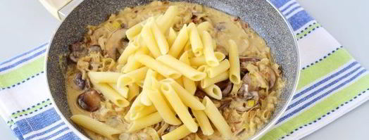 макароны с грибами в сливочном соусе. Шаг 11