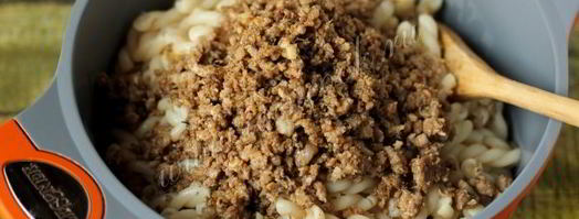 макароны с мясным фаршем и сыром. Шаг 5