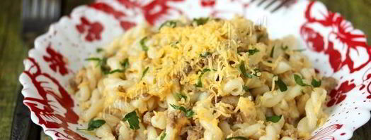 макароны с мясным фаршем и сыром. Шаг 8
