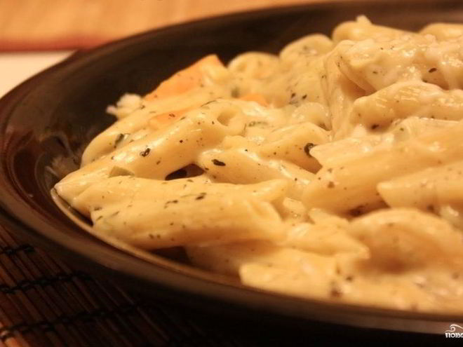 Рецепт макарон с соусом бешамель