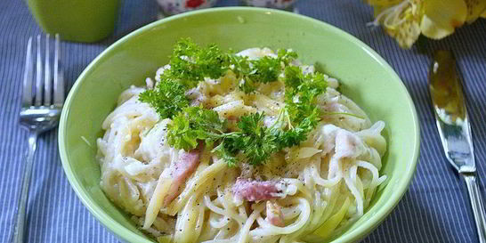 Паста под соусом Карбонара