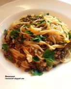 Паста с чечевицей, пореем и тимьяном