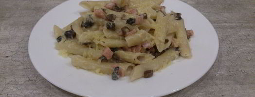 паста с грибами и ветчиной. Шаг 6