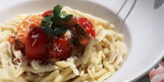 Паста с грибами шиитаке