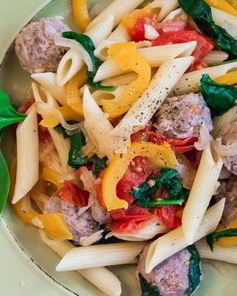 Паста с итальянскими колбасками