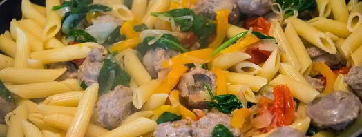 паста с итальянскими колбасками. Шаг 10