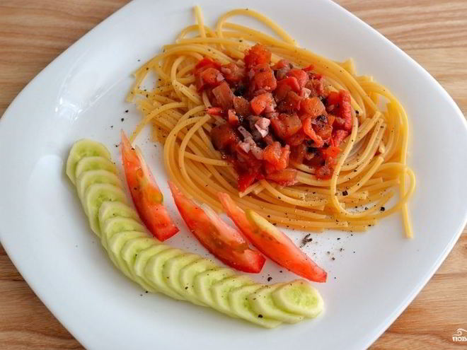 Рецепт пасты с красным соусом