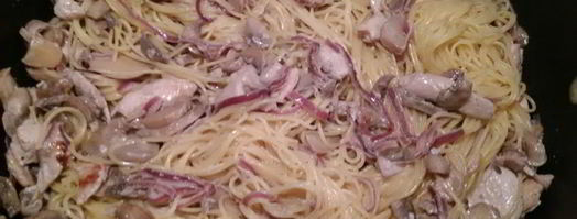 паста с курицей и грибами. Шаг 7