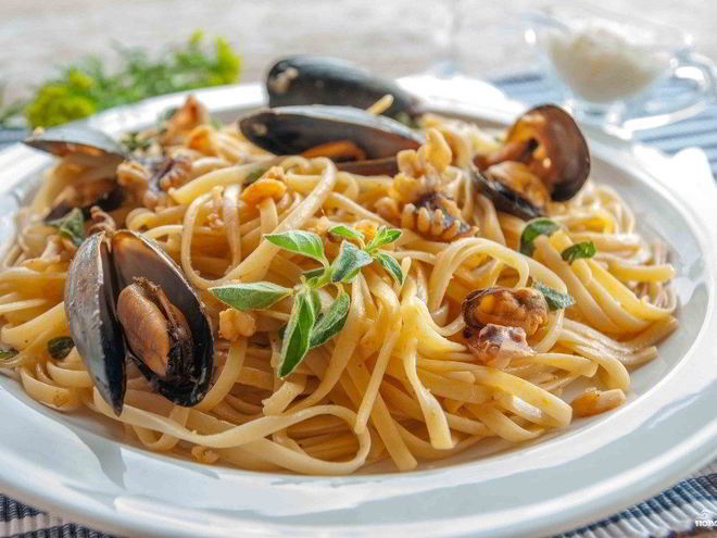 Рецепт пасты с морепродуктами