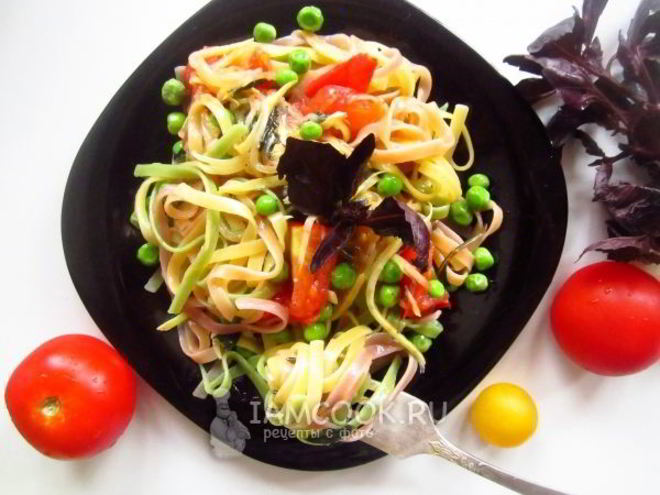 Рецепт пасты с овощами