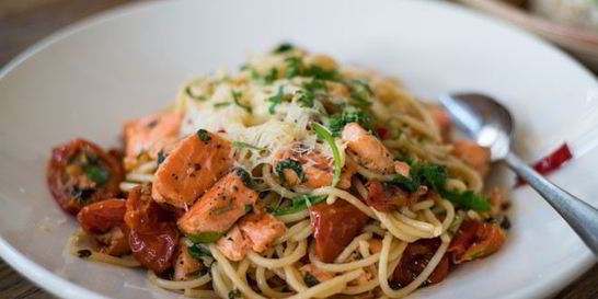 Паста с семгой