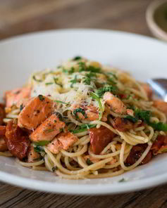 Паста с семгой