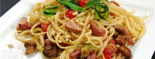 паста с шампиньонами и окороком. Шаг 35