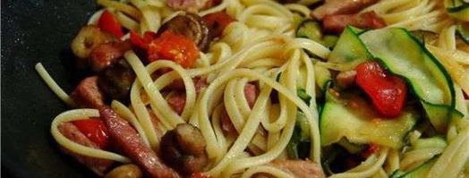 паста с шампиньонами и окороком. Шаг 32