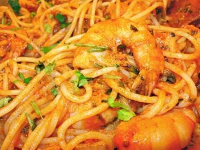 Рецепт пасты с тигровыми креветками