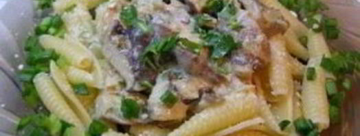 паста с вешенками в сливочном соусе. Шаг 7