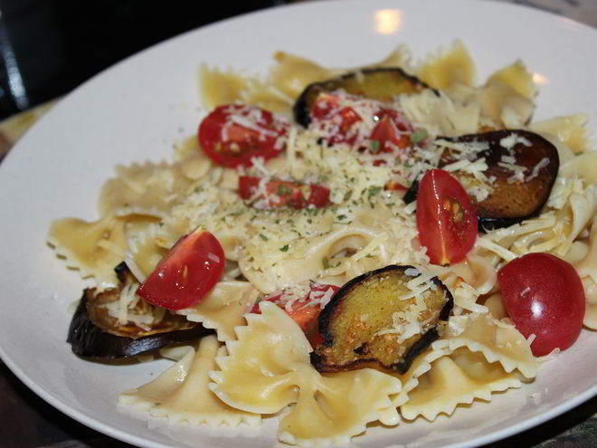 Рецепт пасты с жареными баклажанами