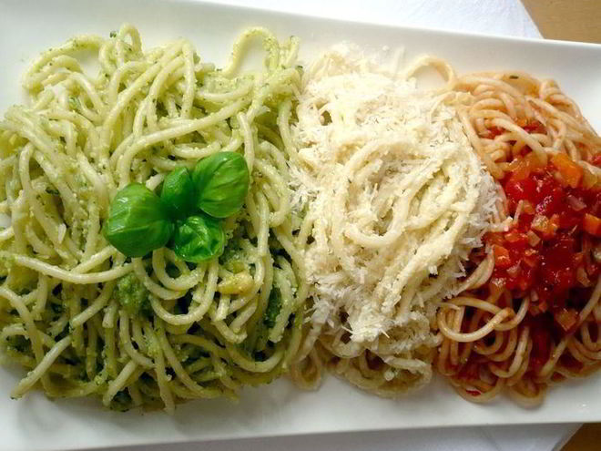 Рецепт пасты три цвета