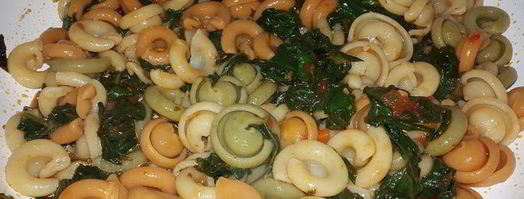 паста триколор со шпинатом и томатным соусом. Шаг 5