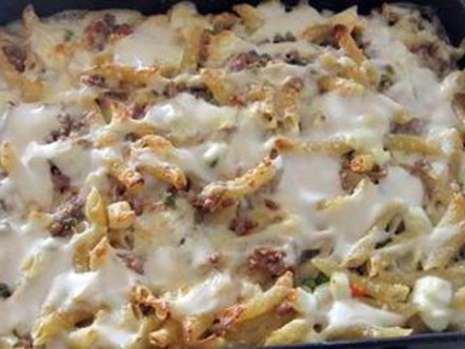 Рецепт пенне, запеченные с соусом бешамель