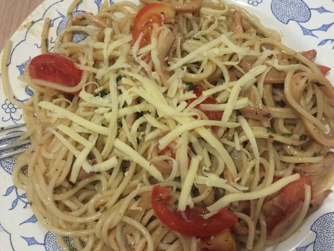 Рецепт сливочной пасты с кальмарами