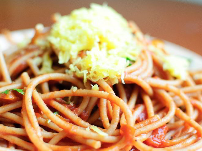 Рецепт спагетти с базиликом и помидорами