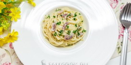 Спагетти с беконом